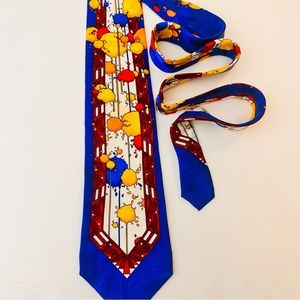 Rush Limbaugh No Boundaries Mens Silk Necktie Geometric Multicolored Vintage Tie